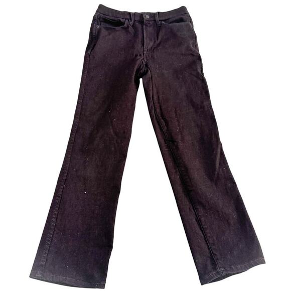 Good American Good Curve Straight Black007 Stretch Denim Zip Jeans Size 8 / 29 - Picture 2 of 8